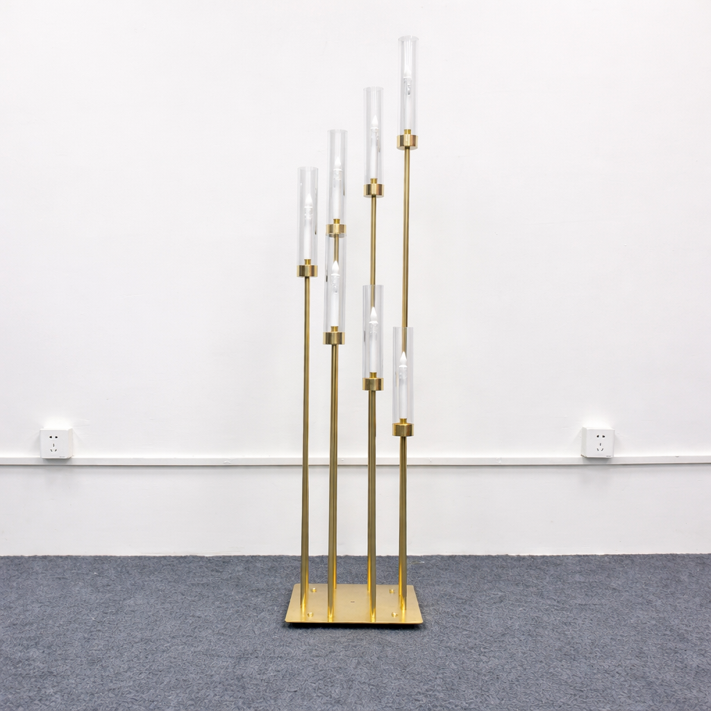 Aurora Gold Rod Candle Centerpiece