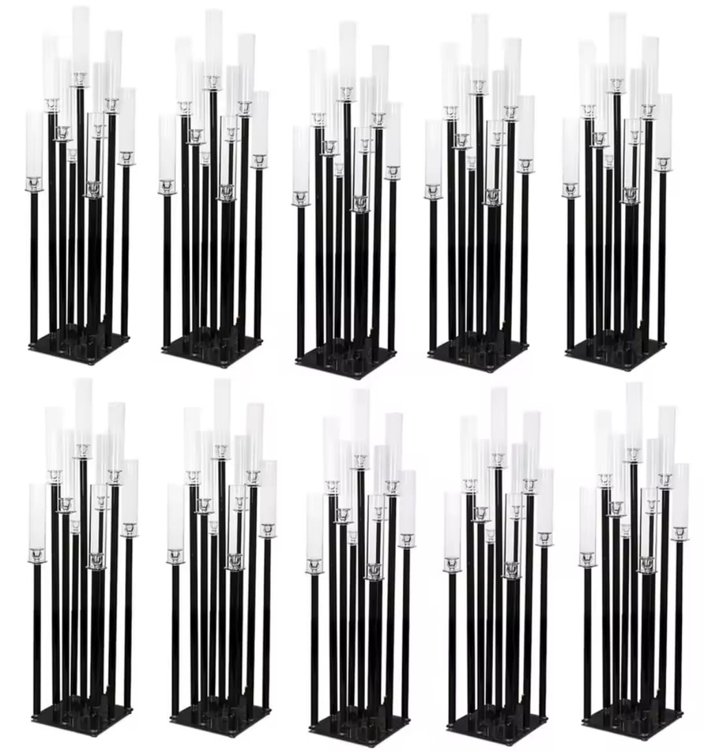 Aurora Gold Rod Candle Centerpiece