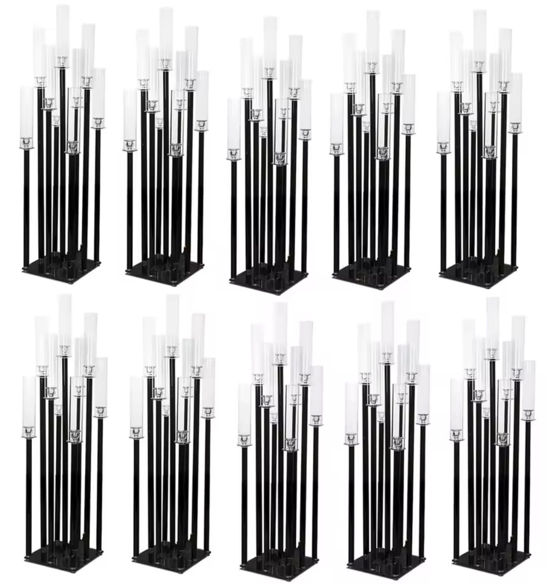 Aurora Gold Rod Candle Centerpiece