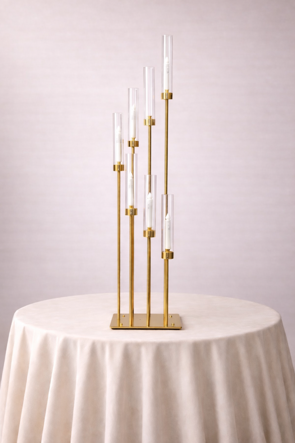 Aurora Gold Rod Candle Centerpiece