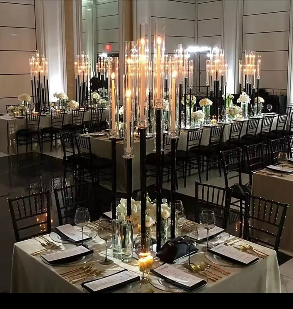 Aurora Gold Rod Candle Centerpiece