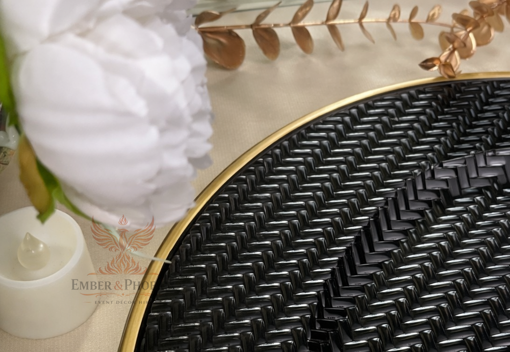 Noir Weave Charger Plate
