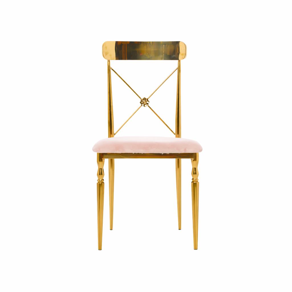 Aurélie Gold Cross-Back Chair