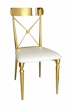 Aurélie Gold Cross-Back Chair