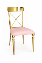Aurélie Gold Cross-Back Chair