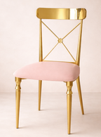 Aurélie Gold Cross-Back Chair