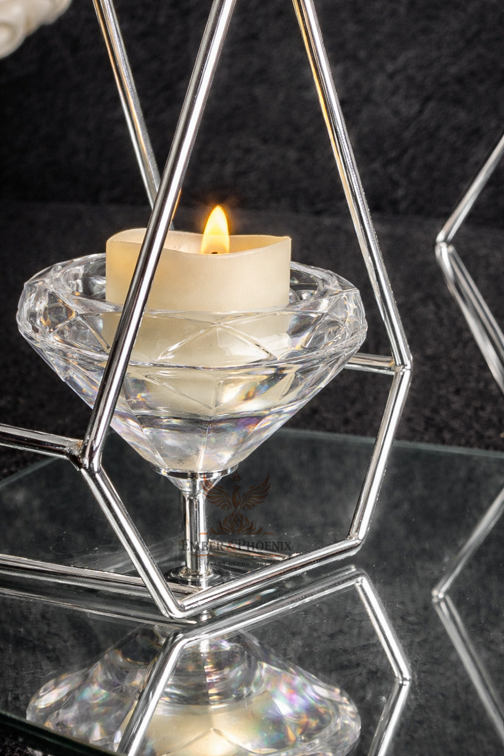 Facet Frame Candle Holder