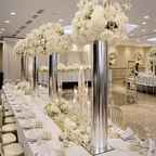 Elysian Chrome Cylinder Floral Centrepiece