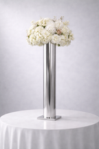 Elysian Chrome Cylinder Floral Centrepiece