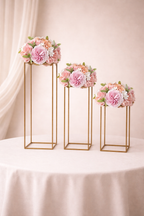 Gilded Column Floral Riser Centerpiece