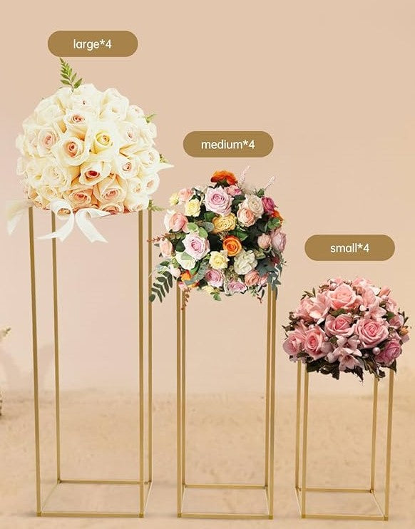 Gilded Column Floral Riser Centerpiece