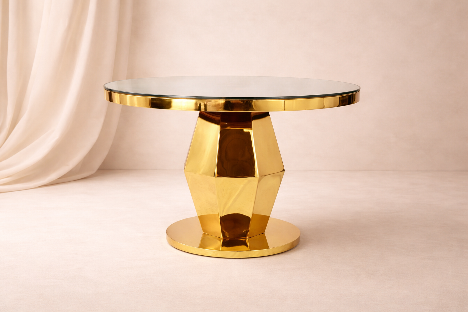 Aureum Facet Glass Cake Table