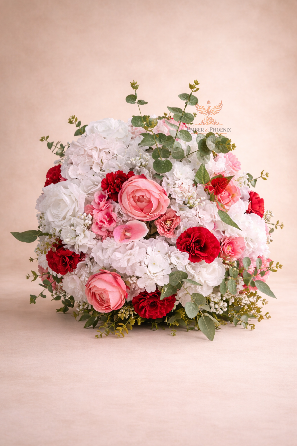 Blush & Crimson Garden Sphere