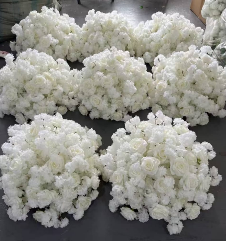 Pure White Floral Sphere