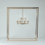 Gilded Rectilinear Floral & Candle Frame
