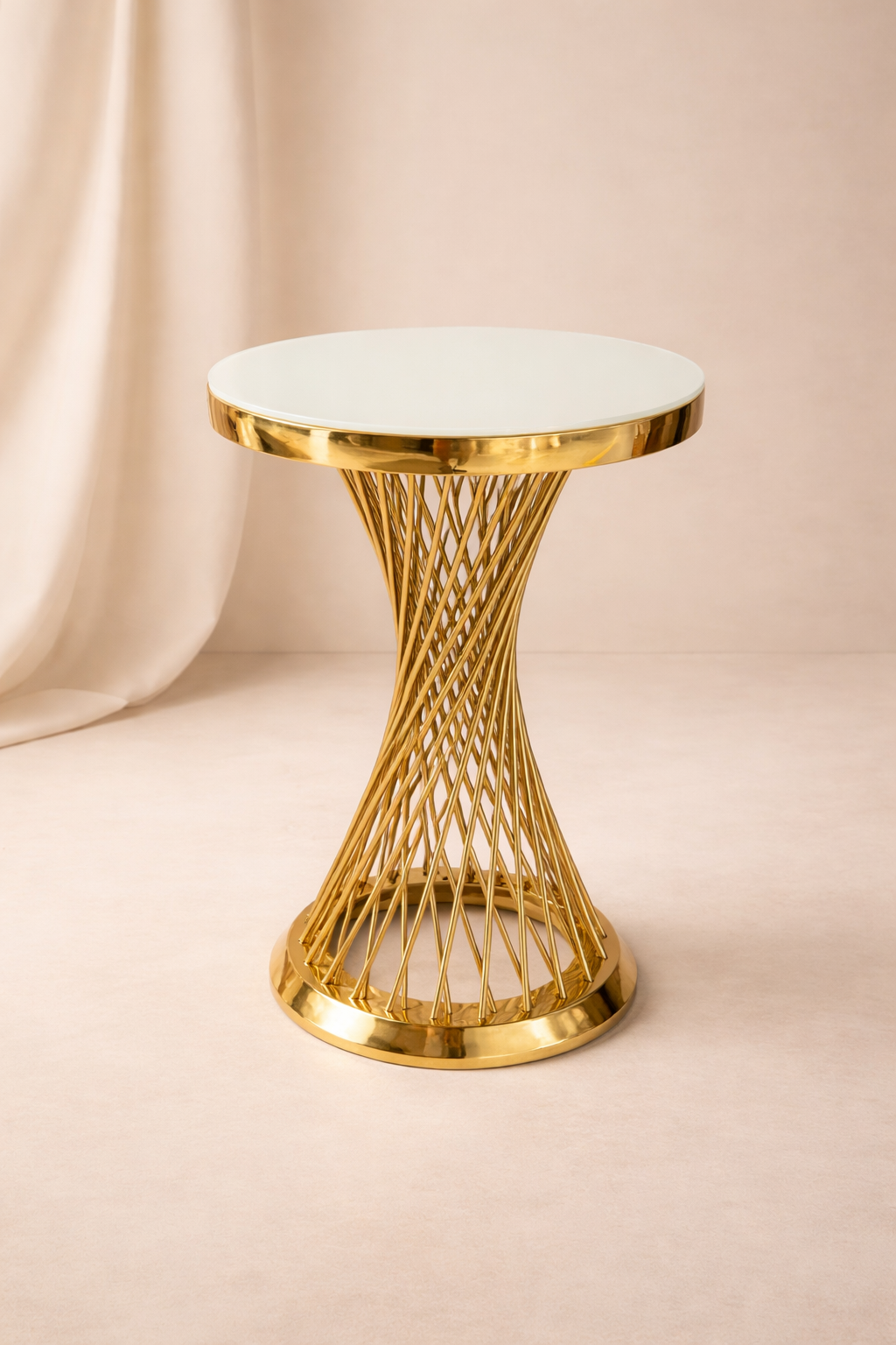 Gilded Helix Cake Stand