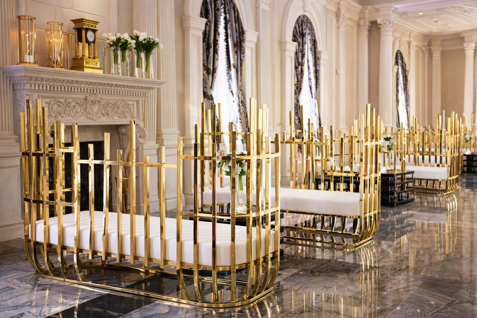 Gilded Spire Throne Bench