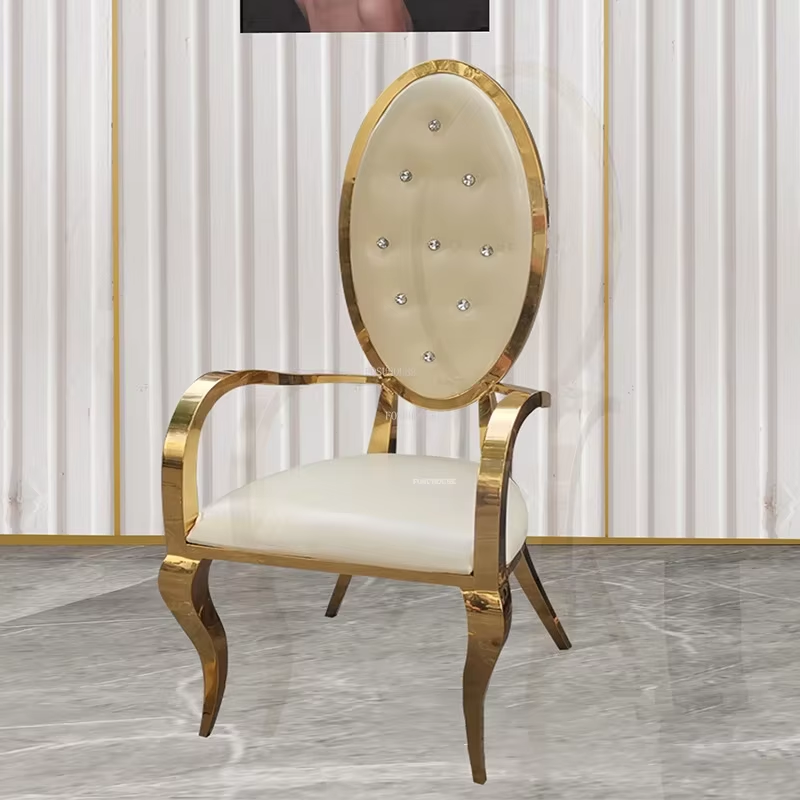 Crest Oval Gold Chair