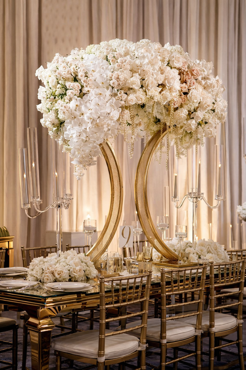 Regalia Arc Floral Centerpiece