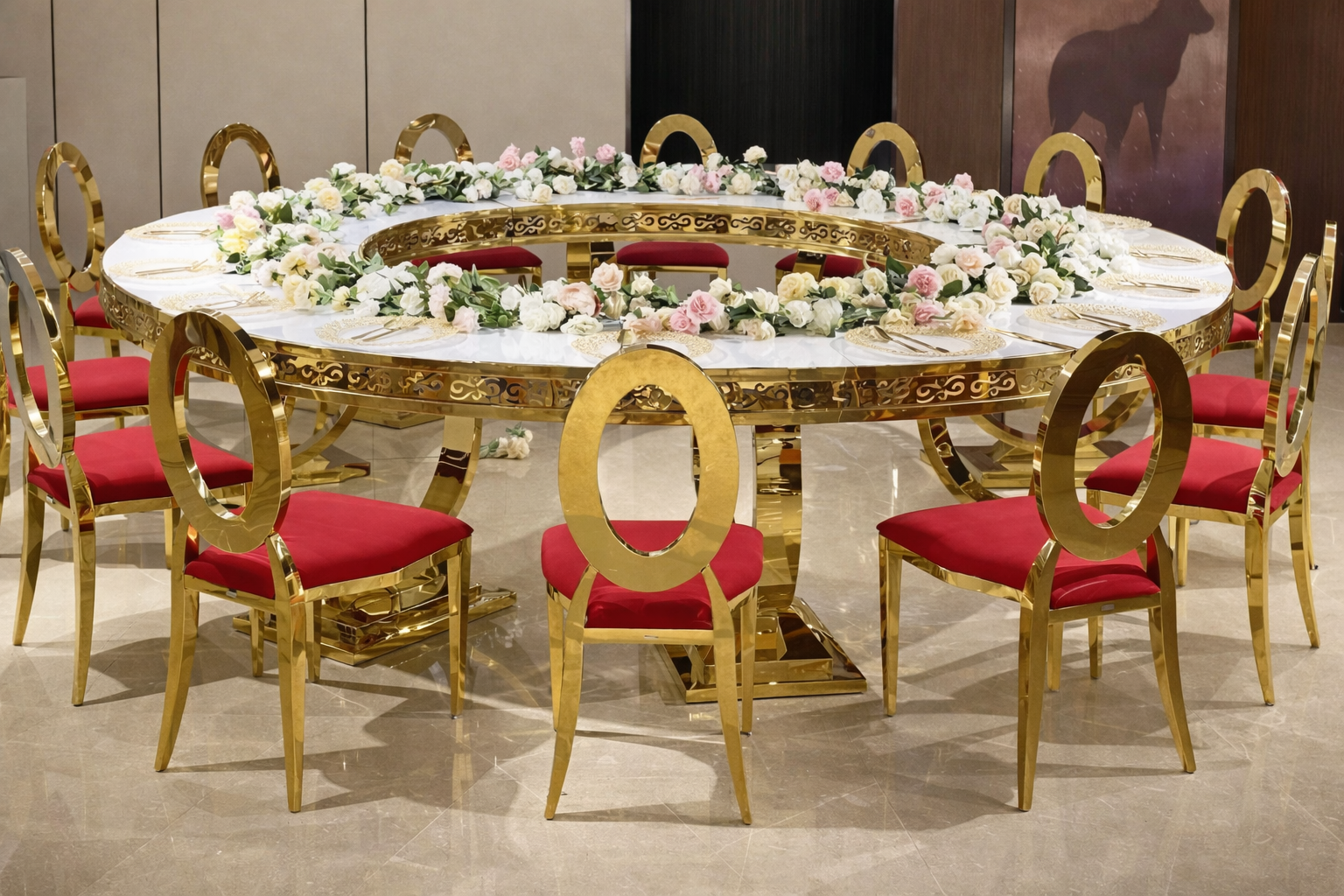 Regalia Oval Gold Back Chair