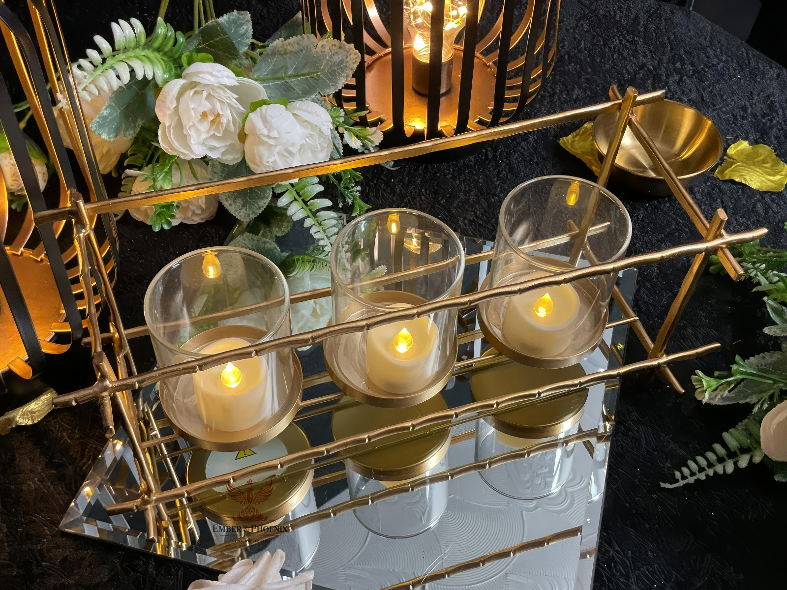 Bamboo Linear Candle Bar