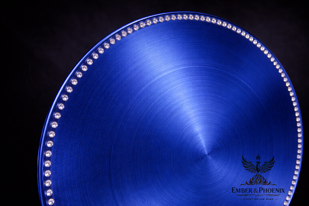 Sapphire Beaded Charger Plate