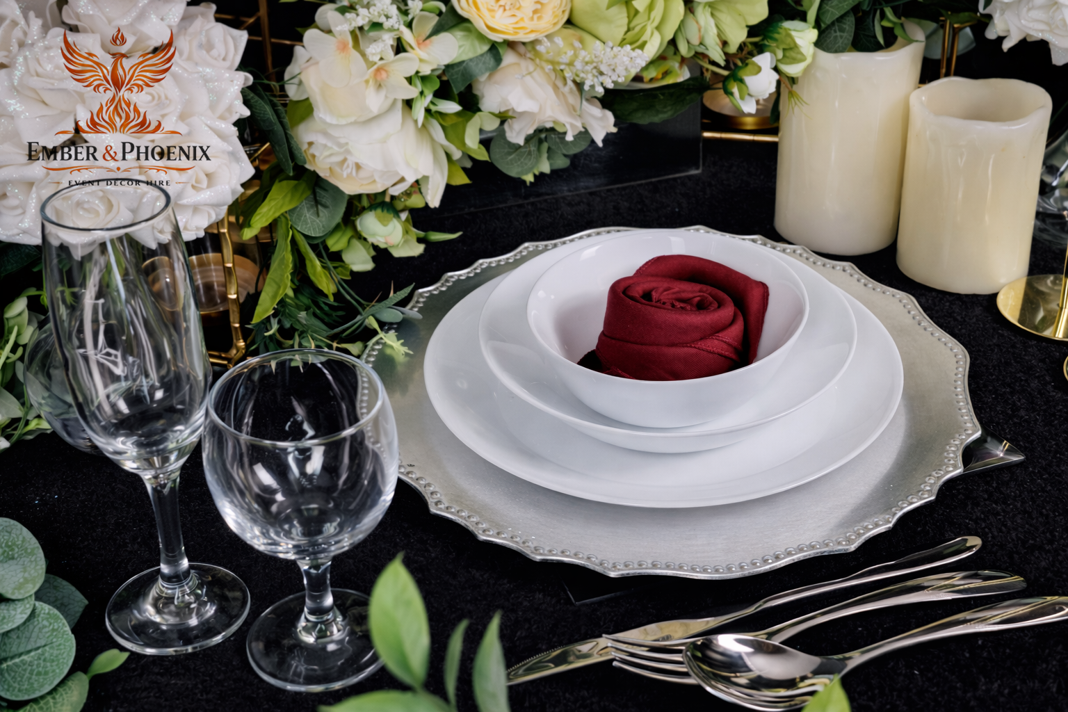 Textured Silver Charger Plate