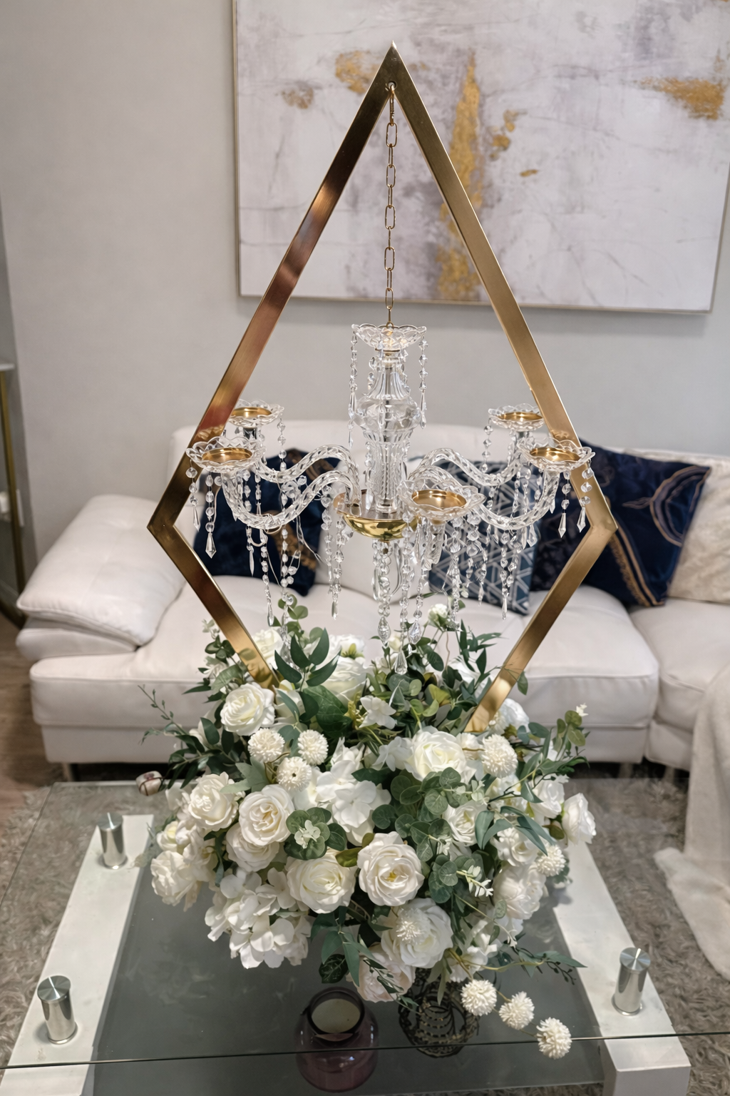 Lumière Diamond Chandelier Centerpiece