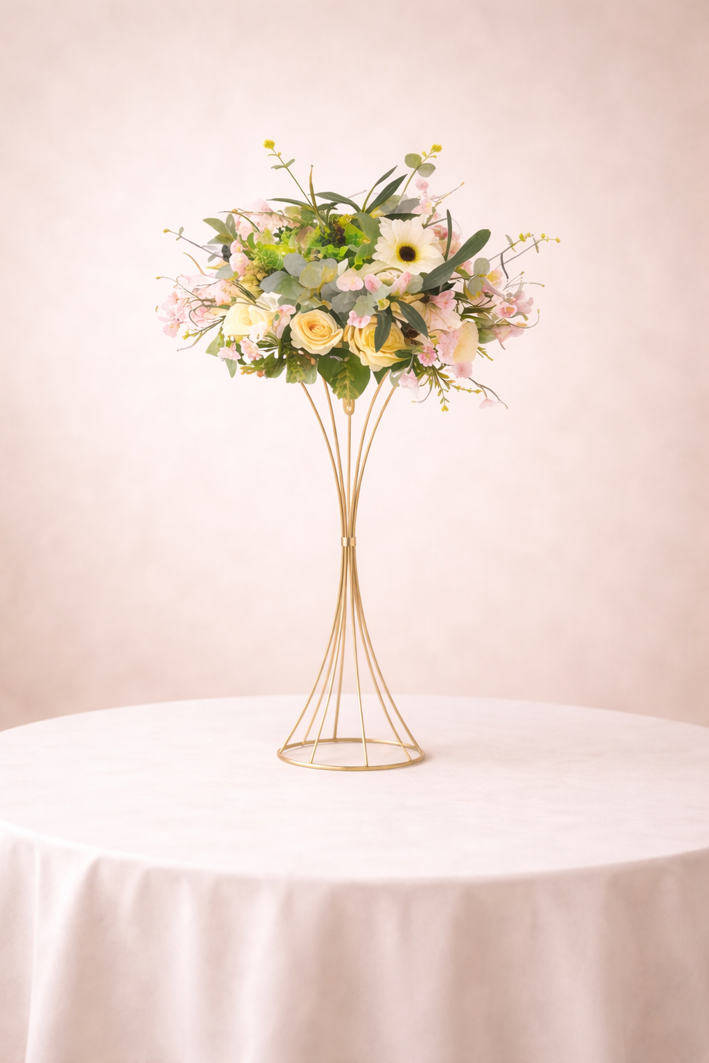 Gilded Stem Floral Centerpiece