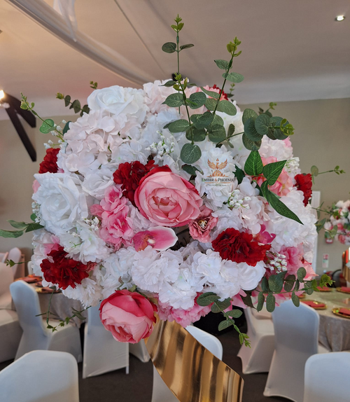 Blush & Crimson Garden Sphere