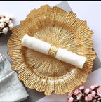 Gilded Ripple Charger Plate