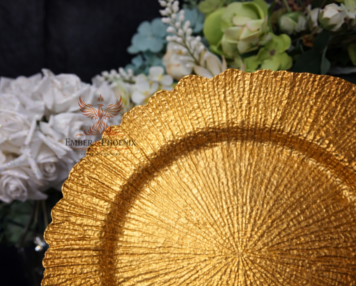 Gilded Ripple Charger Plate