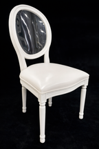 Ivory Medallion Louis Chair