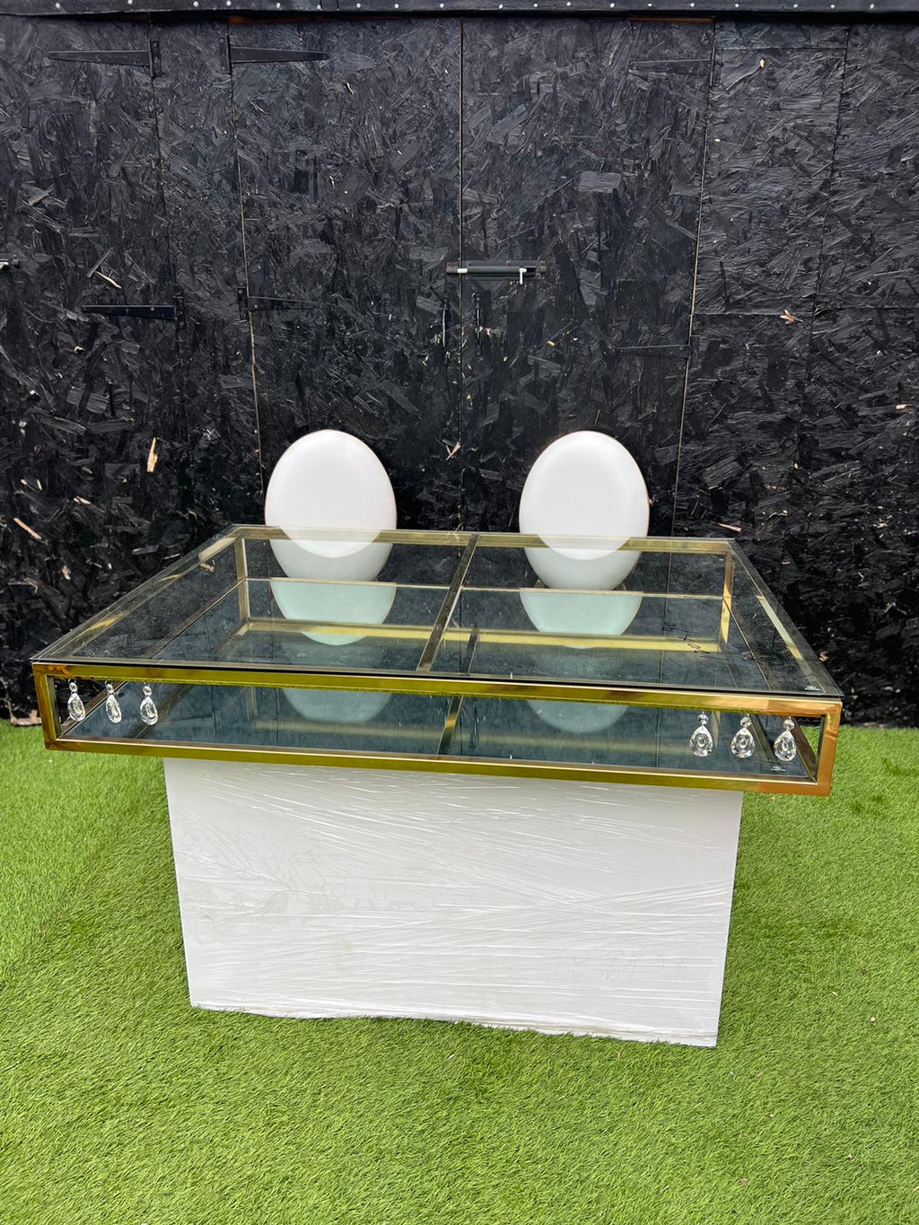 Rectangular Glass Display Table