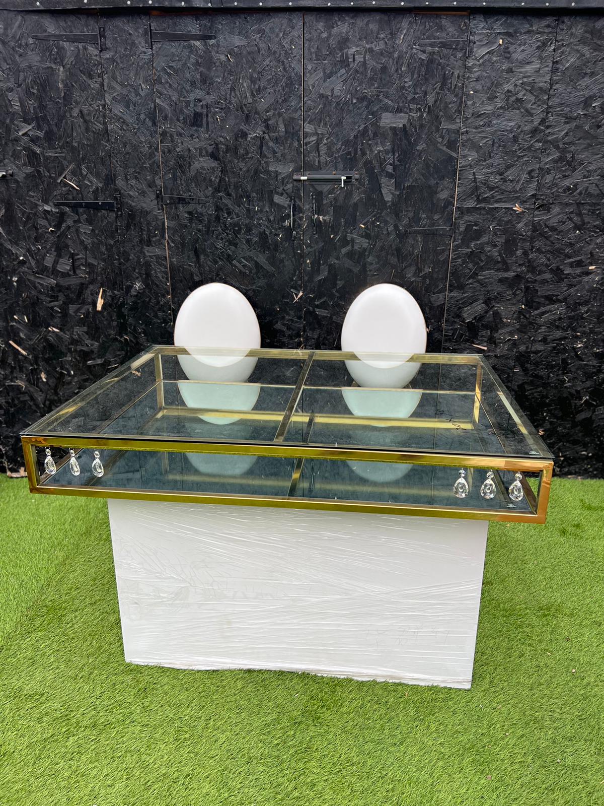 Rectangular Glass Display Table