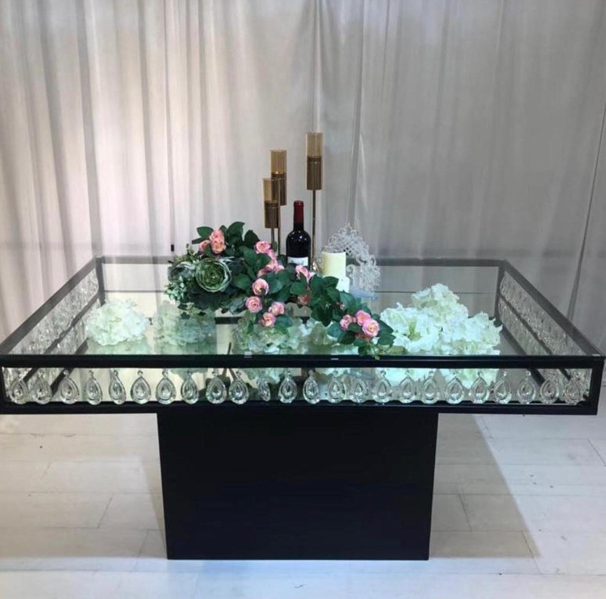 Rectangular Glass Display Table