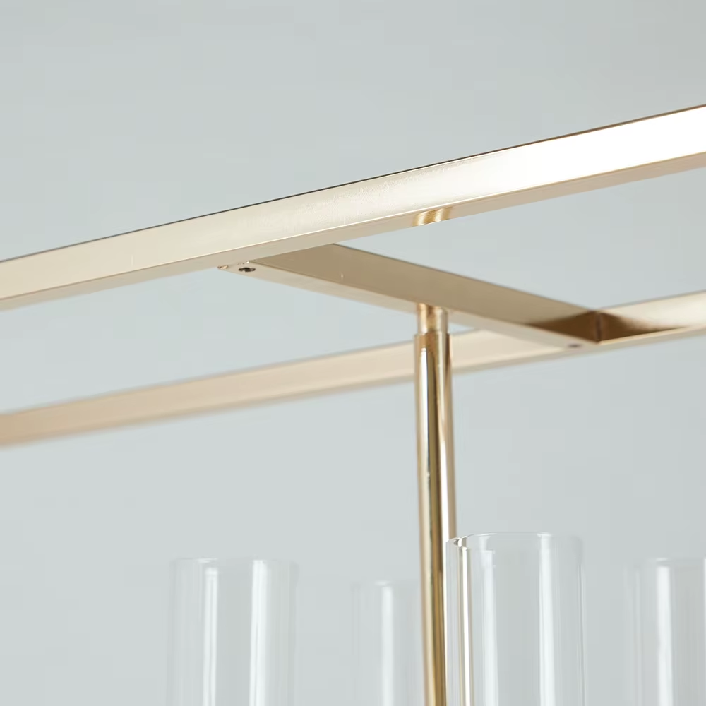 Gilded Rectilinear Floral & Candle Frame