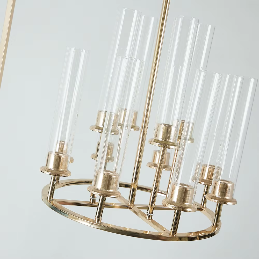 Gilded Rectilinear Floral & Candle Frame