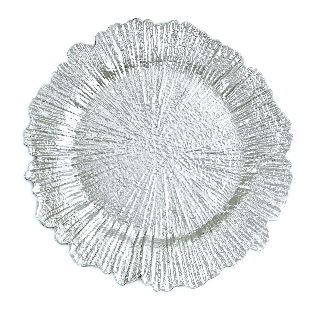 Radiant Ripple Silver Charger Plate