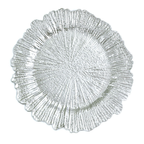 Radiant Ripple Silver Charger Plate