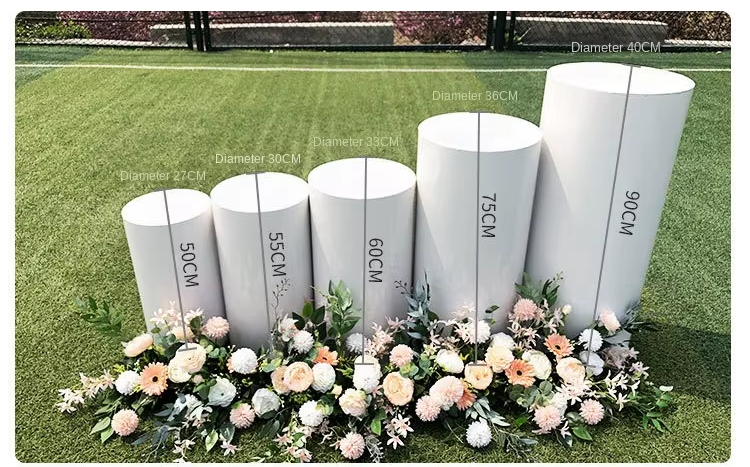 White Cylinder Display Plinth